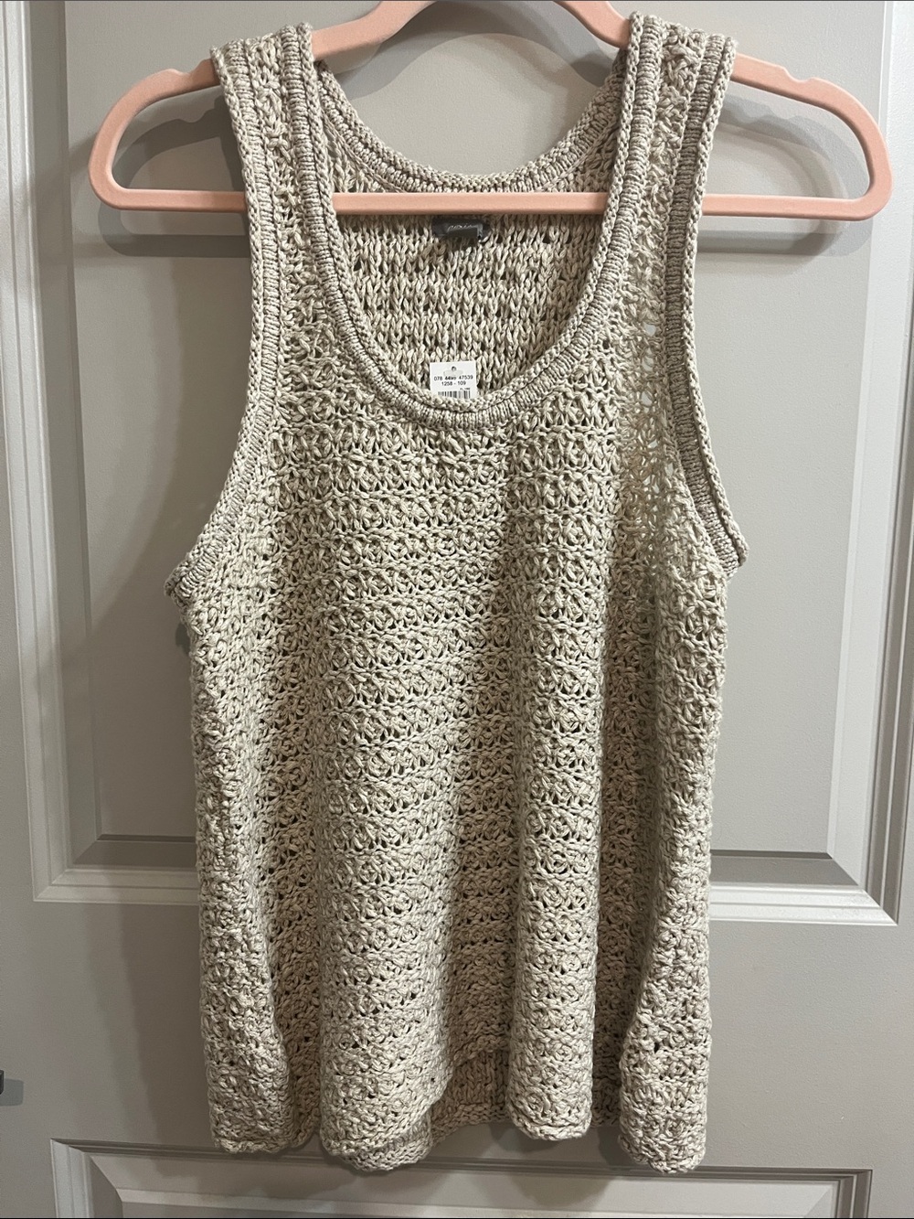 aerie women’s  Cream Crochet Knit Tank